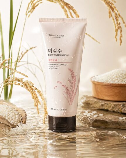 The face shop rice water bright cleansing foam - 100ml